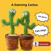 Cactus chantant et dansant le plus vendu, jouet en peluche électrique enregistrable, idéal pour la maison.