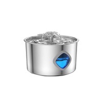 Fontaine à eau pour animaux de compagnie en acier inoxydable de 3,2 L, distributeur d'eau automatique ultra silencieux pour chats et chiens