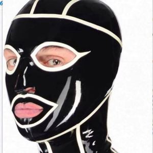 Couvre-chef en Latex Sexy Masque en Latex de couleur assortie avec fermeture <span class=keywords><strong>à</strong></span> glissière Jeu de rôle <span class=keywords><strong>Adulte</strong></span> Sexy Halloween - Product Image 1