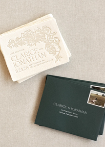 <span class=keywords><strong>Invitaciones</strong></span> de Boda Personalizadas con Impresión Tipográfica y Sobres, Plantilla de Tarjeta de Invitación de Boda, Estilo Boho Simple con Relieve - Product Image 2