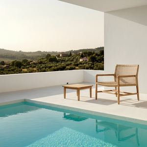 Modern Eco-Friendly Durable Wood <b>Dining</b> <b>Chair</b> with Minimalist Design for Outdoor Poolside Use Woodgrandliving - Product Image 1