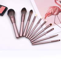 DW qualité chaude 24 pièces manche en bois rose pinceau de maquillage cosmétique marque privée artiste ensemble de pinceaux de maquillage professionnel