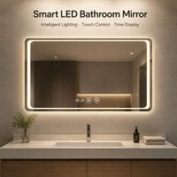 Miroir de salle de bain intelligent multifonctionnel en gros avec Bluetooth et anti-buée