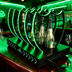Fonte di fabbrica nuovo Design Led incandescente 5 bottiglie di metallo Rack 5 Led <span class=keywords><strong>Display</strong></span> bottiglia presente per Bar Nightclub - Product Image 3