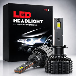 V20 H1 LED Headlight Bulb Halogen Replacement Direct Fit 120W 14400LM 3570 Chip IP68 Waterproof 12V Aluminum Alloy - Product Image 1