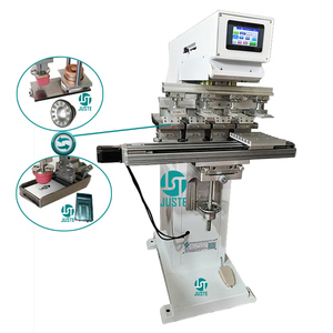 Máquina de impresión de almohadilla de precisión de <span class=keywords><strong>4</strong></span> colores Servo Shuttle Impresora de almohadilla completamente eléctrica para juguete Código de lote de ojo Piezas de plástico Pulseras - Product Image 1