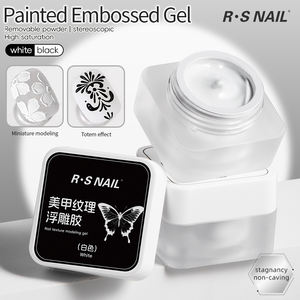 RS Nail 5g Gel UV sans résidu pour ongles, effet peint et gaufré, sans rétrécissement, gel de modelage 3D pour créer des motifs dimensionnels, Nail Art - Product Image 1
