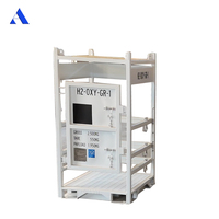 Conteneur porte-bouteilles de gaz offshore DNV 2.7-1 Standard 12 ou 16 pièces avec cadre de levage, ensemble de supports pour bouteilles d'azote