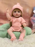 Poupée Reborn 3D peinte à la main, 33 cm, membres en vinyle, corps en tissu, veines réalistes, adorable jouet bébé nouveau-né