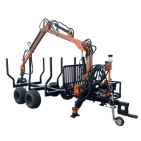 Remorque forestière ATV 4 tonnes avec grue hydraulique pour le chargement de bois BM11019