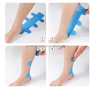 Cinta de Kinesiología Precortada para Piernas, Muslos, Pantorrillas y Isquiotibiales, Soporte Muscular, Rehabilitación y Terapia, Fabricante de Cinta de Kinesiología - Product Image 4