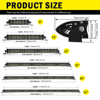 Super mince 8 "-52" double rangée LED barre lumineuse Spot LED lumière de travail 6D LED barre 4x4 camion ATV voiture toit tout-terrain conduite lumières 12V 24V