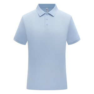 Polo en coton pour homme, coupe ample, antibactérien, pour l'été, vêtement de travail, manches courtes, col une pièce - Product Image 4