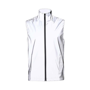 Gilet zippé à col montant pour homme, coupe-vent, décontracté, couleur unie, en polyester, style printemps, respirant - Product Image 1