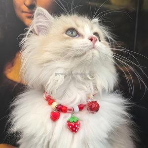 Lindo Collar <span class=keywords><strong>de</strong></span> Perro con Cuentas, Collar Ajustable para Gatito con Campana, Colorido - Product Image 2