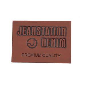 Logotipo de la marca Cuero artificial PU Ropa personalizada Parche de cuero en relieve para <span class=keywords><strong>jeans</strong></span> - Product Image 3
