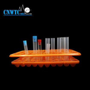 Porte-<span class=keywords><strong>tubes</strong></span> en plastique jetables de laboratoire Porte-<span class=keywords><strong>tubes</strong></span> à essai multifonction de 50 puits pour différentes tailles de <span class=keywords><strong>tubes</strong></span> - Product Image 2