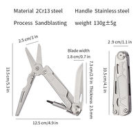 Outil multifonction portable de camping, couteau pliant, ciseaux, pinces, lime – robuste, tactique, de survie, avec verrou de sécurité de poche