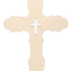 Nueva cruz de madera minimalista con diseño de resurrección, tallado hueco, artículo de decoración para el hogar digno de Instagram. - Product Image 5