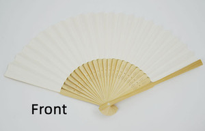 Abanico de Mano de Bambú de 21 cm con Logotipo Personalizado de Primera Calidad, Diseño de Dibujos Animados, Duradero, Fácil de Transportar, Estilo Romántico en Plástico Blanco - Product Image 4