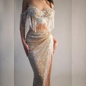 Vestido Largo y Elegante para Concurso de Miss <span class=keywords><strong>Universo</strong></span> y Actuaciones en Conciertos, Talla Adulto, 100% Poliéster - Product Image 5