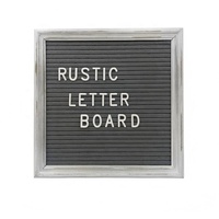 Tablero de Letras de Fieltro Negro Vintage, Letrero de Regreso a Clases, Tablero de Letras con Marco de Madera Rústico Negro, Tablero de Mensajes de Fieltro de 10x10