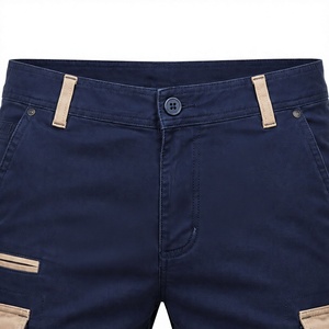 Pantalon cargo pour homme, personnalisable en couleur et taille, taille haute, plusieurs poches, en toile, décontracté, respirant, coupe droite, style printemps, vente en gros - Product Image 5