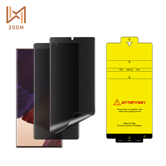 For Samsung for Galaxy Note 20 Ultra 5G Screen Protector 3D Curved Privacy TPU Waterproof HD Clear Anti-Spy Mobile Phones