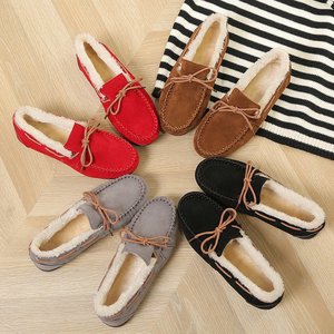 Vente en gros de pantoufles mocassins pour femmes très demandées avec doublure en fausse fourrure confortable, pantoufles chaudes pour femmes - Product Image 3