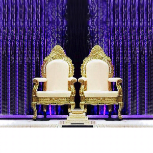 Sillas de Trono para Recepción de Bodas Indias, Juego de Sillas Doradas para Mandap de Boda, Sillas Maharaja para Mandap de Boda Real en Melbourne - Product Image 1