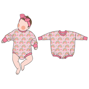 Combinaison à boutons en tissu de bambou respirant et doux pour la peau, motif imprimé mignon, adaptée aux filles, facile à changer, vêtements pour bébé - Product Image 4