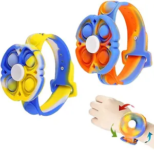 Pulsera de silicona con hoyuelos para niños y adultos, juguetes para aliviar la ansiedad y el estrés, TDAH, descompresión del autismo, 2021