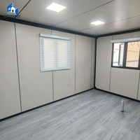 RELYANCE Kit Rumah Kontainer Expandable, Rumah Portabel Siap Huni 40ft Mewah 1 Kamar Tidur Desain Industrial Modern Snow