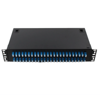 Boîtier de terminaison de câble optique 19 pouces 48/96 ports LC monomode multimode pour rack, panneau de brassage optique LC UPC/APC/OM1/OM2/OM3/OM4