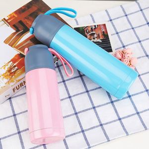 Thermos en acier inoxydable 304, mignon et compact, avec cordon en silicone, pour l'intérieur et l'extérieur - Product Image 1