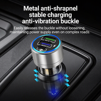 Chargeur de voiture USB C TKT 100W, 3 ports PD 3.1A, charge rapide, adaptateur en métal avec LED pour iPhone Samsung QC 3.0 Type C, double port USB