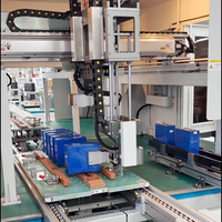 Kustom paket lembut baterai Lithium lini perakitan otomatis produksi semi-otomatis dari produsen