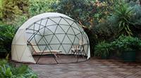 Tente Igloo naturelle pliable, dôme Transparent en PVC, serre d'extérieur en plastique Transparent