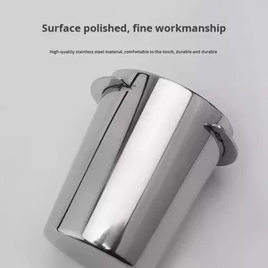 Tasse à café artisanale en acier inoxydable 304, récipient pour poudre de café, dispositif de versement de café italien, accessoires pour machine à café, tasse à arôme - Product Image 4