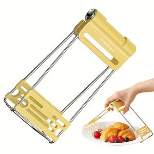 Multi Gear Adjustment Kitchen Hot Food Cooking <b>Tongs</b> Anti-scald Dish Bowl Stainless Steel Folding Hot Dish Plate Lifter Clip - Product Image 1