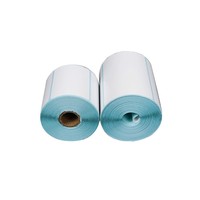 Étiquettes thermiques directes en PVC enduites d'usine 60mm * 55mm étiquettes d'expédition adhésives code à barres de supermarché étanche à l'huile de l'eau