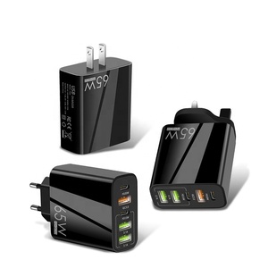 HOT PD 2 USB-C 3 USB-A EU/US/UK Plug 5V/3A 15W Mobile Phone Charger Adapter
