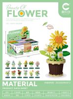 CLC7219-7230 Série de Blocs de Construction Fleurs et Plantes Lys Jacinthe Linn Cadeau Enfants Jouets DIY Kits de Blocs de Construction Jouets pour Enfants