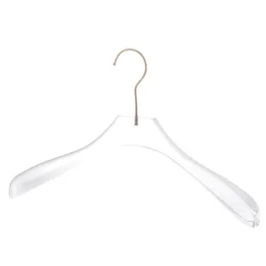 Perchas de acrílico transparente para ropa, accesorio de uso diario de lujo