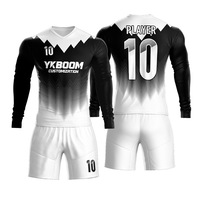 Vente en gros de survêtements de football originaux à manches longues ensemble de football uniforme de football maillot de football personnalisé vêtements de football à sublimation