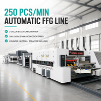 Machine automatique à grande vitesse pour la fabrication de boîtes en carton ondulé pour usine de boîtes, production d'emballages ondulés, plieuse-colleuse flexo