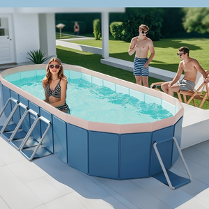 <span class=keywords><strong>Piscina</strong></span> Plegable Grande de PVC para Familias y Uso Exterior, Red de Natación No Inflable para Niños, Soporte para Estanque de Peces para Casas y Villas - Product Image 3