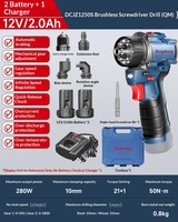 Perceuse électrique sans fil Dongcheng 20V à mandrin à dégagement rapide DCJZ1250SQM, couple de 50 Nm, réversible, multifonction, batterie 2.0Ah
