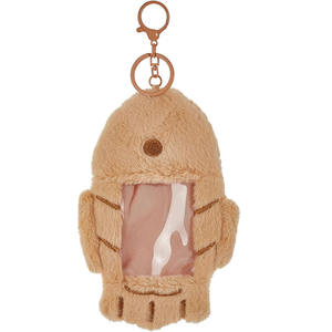 C040 Funda Protectora de Peluche para Photocard con Diseño de Pez y Waffle, Cubierta Suave, Colgante, Llavero, Soporte para Tarjetas - Product Image 1