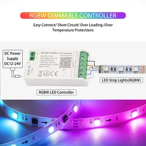 스마트 전화 제어 Tuya 프로그램 색상 변경 LED 컨트롤러 수신기 자동차 RGB Led 스트립 빛
